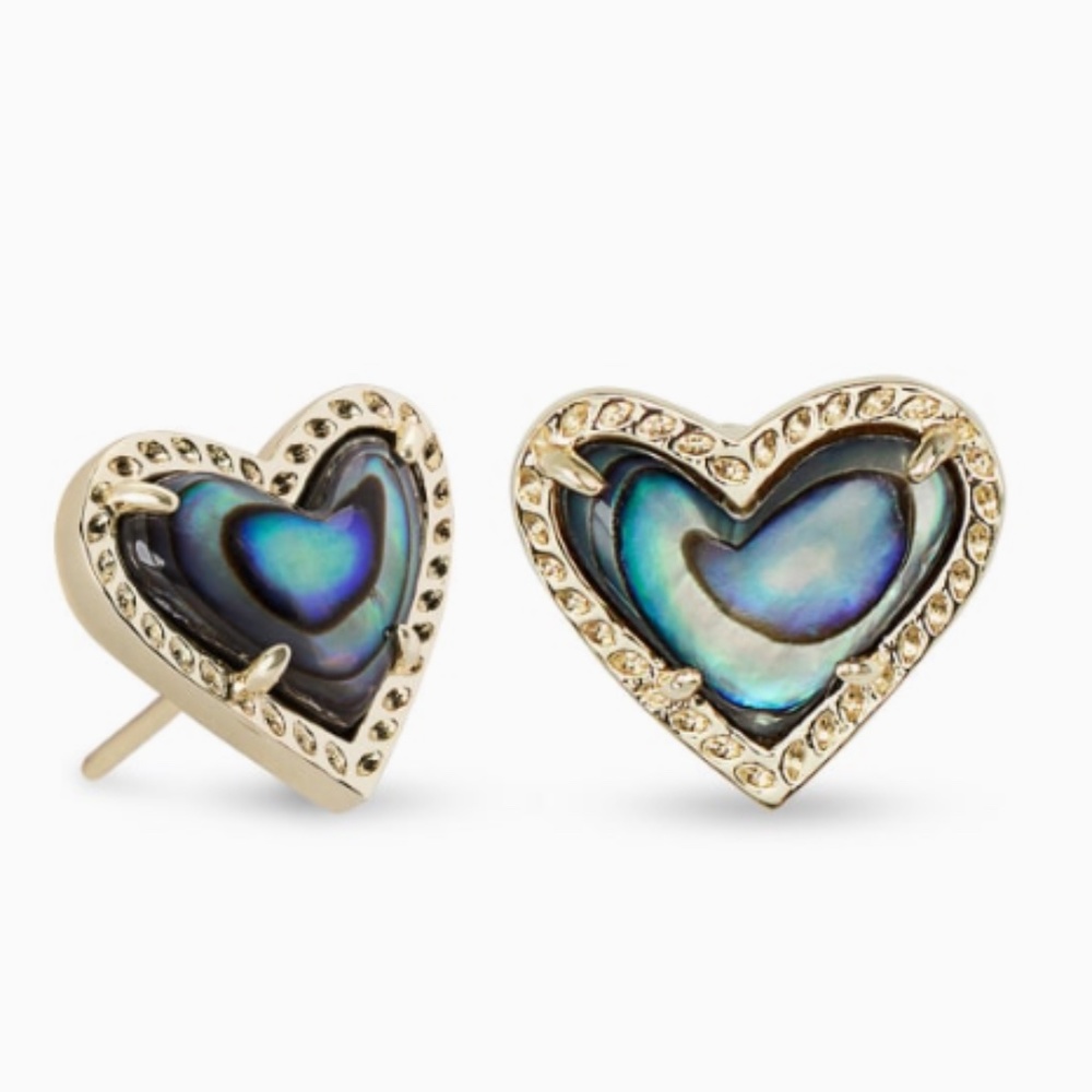 Kendra Scott Heart Gold Stud Earrings